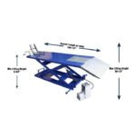 Tuxedo M-1500C-HR 1,500 lb High Rise Motorcycle Lift Bench w/ Vise, Sides, Balance Bar, Pump - Image 10